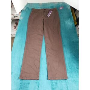 Gloria Vanderbilt Jeans Size 8 Petite Womens Brown Pants Stretch Straight NWT
